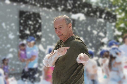 Blair at a foam party