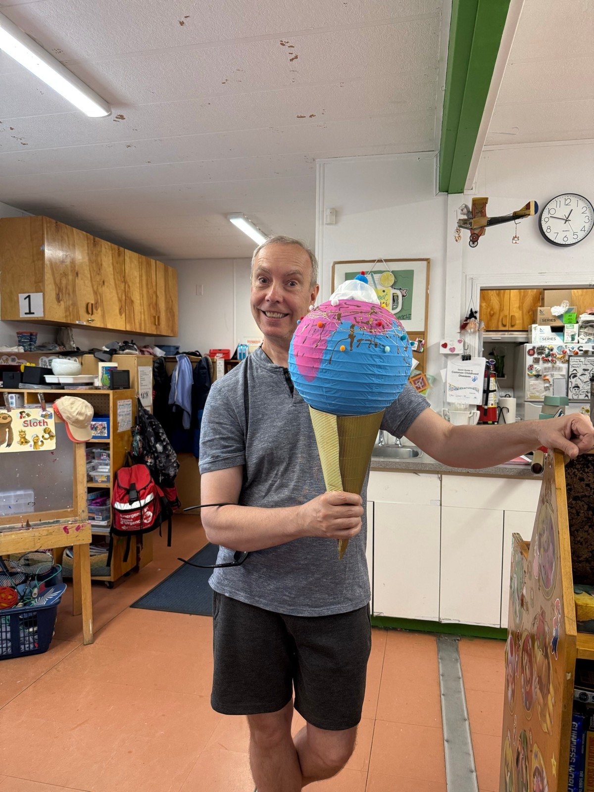 Blair with an ice cream cone