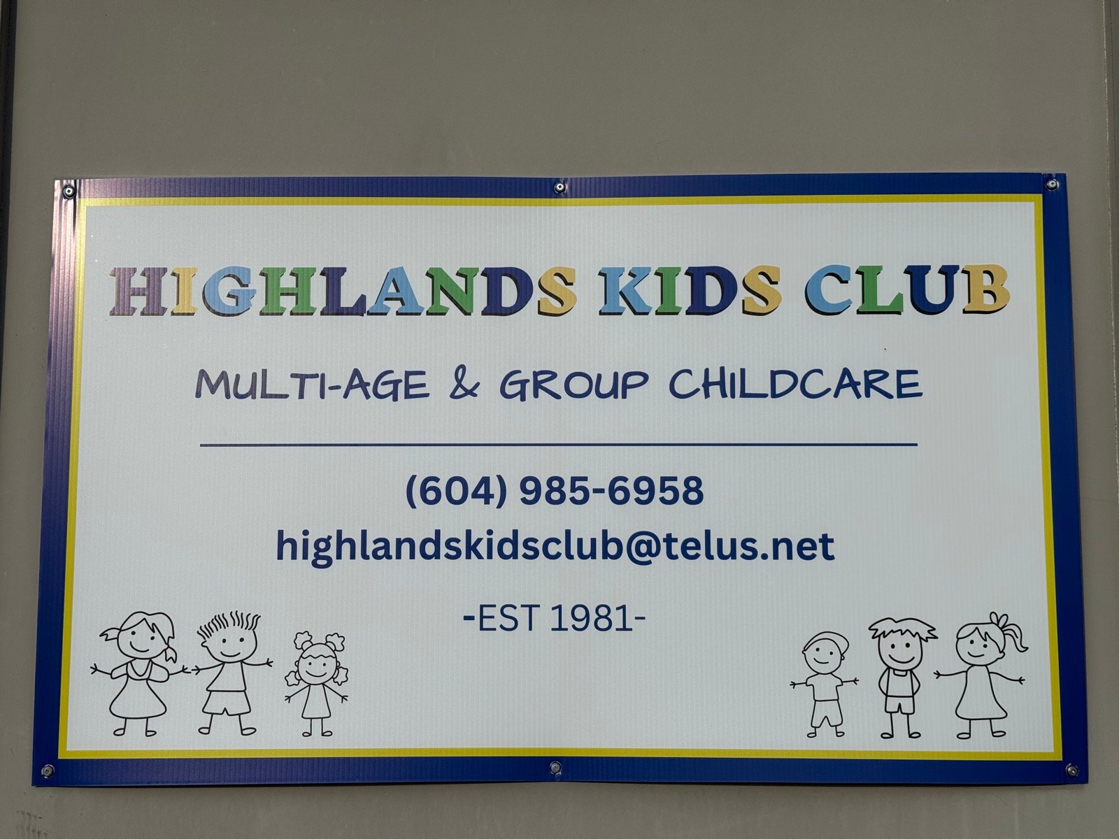 Highlands Kids Club preschool room