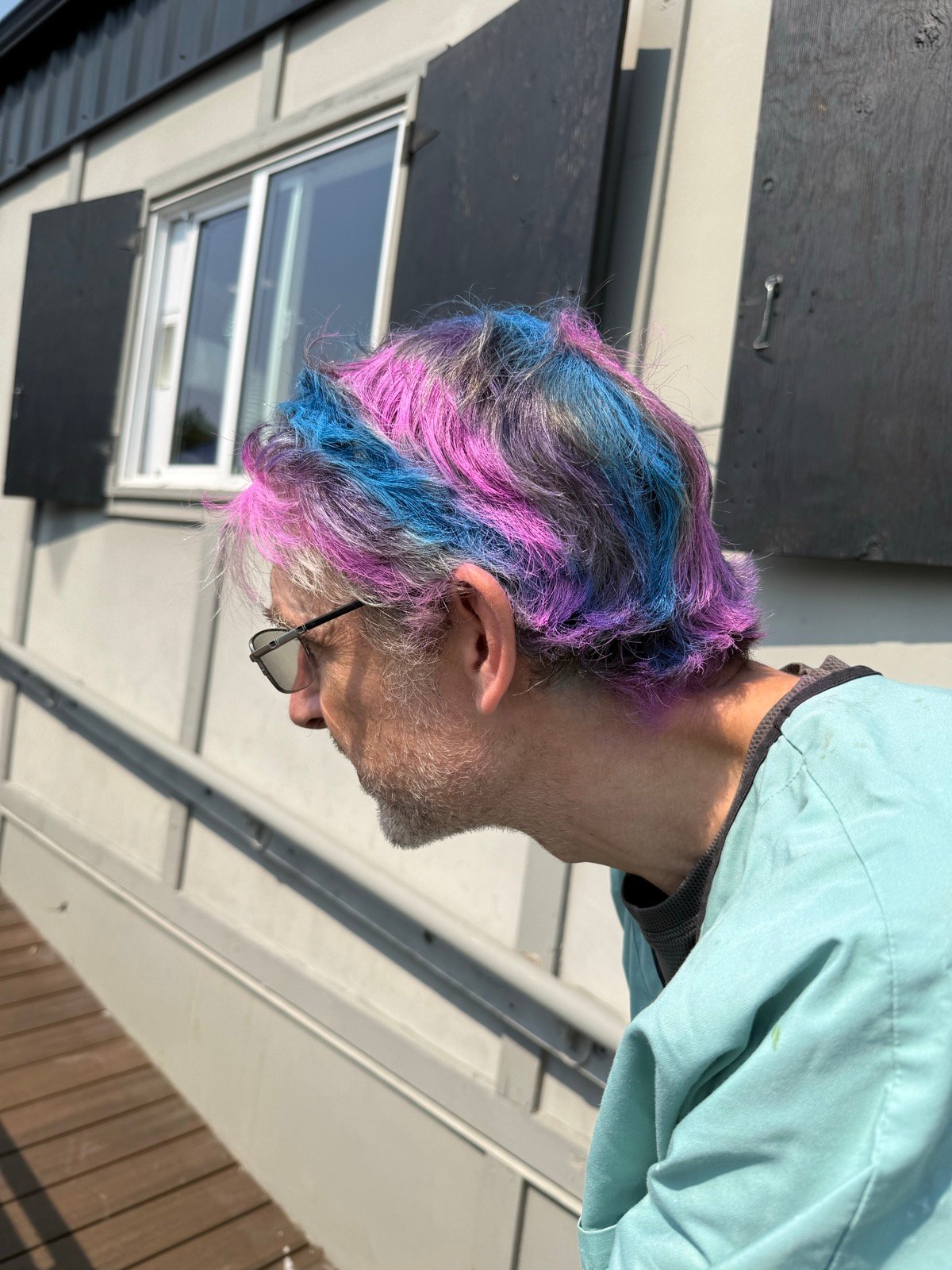 Lawrence on crazy hair day