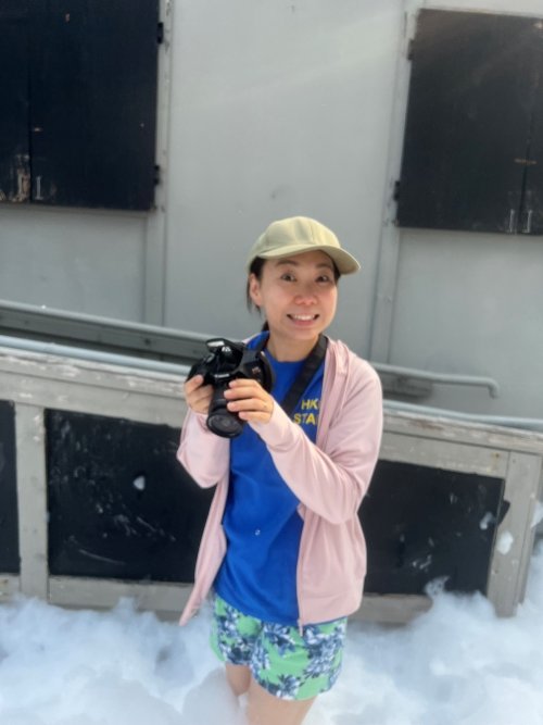 Michiko at a foam party