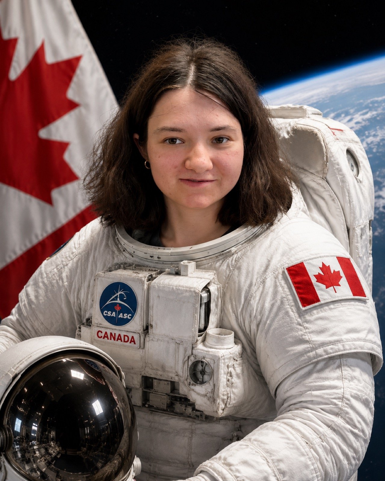 Taryn dressed as an astronaut
